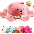 Sun Protection Hats for Kids Baby Girls Ribbon and Tether